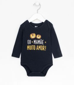 Body Infantil Frase Eu + Mamãe = Muito Amor - Tam 0 a 18 meses