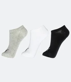 Kit 3 Meias Cano Baixo Puma