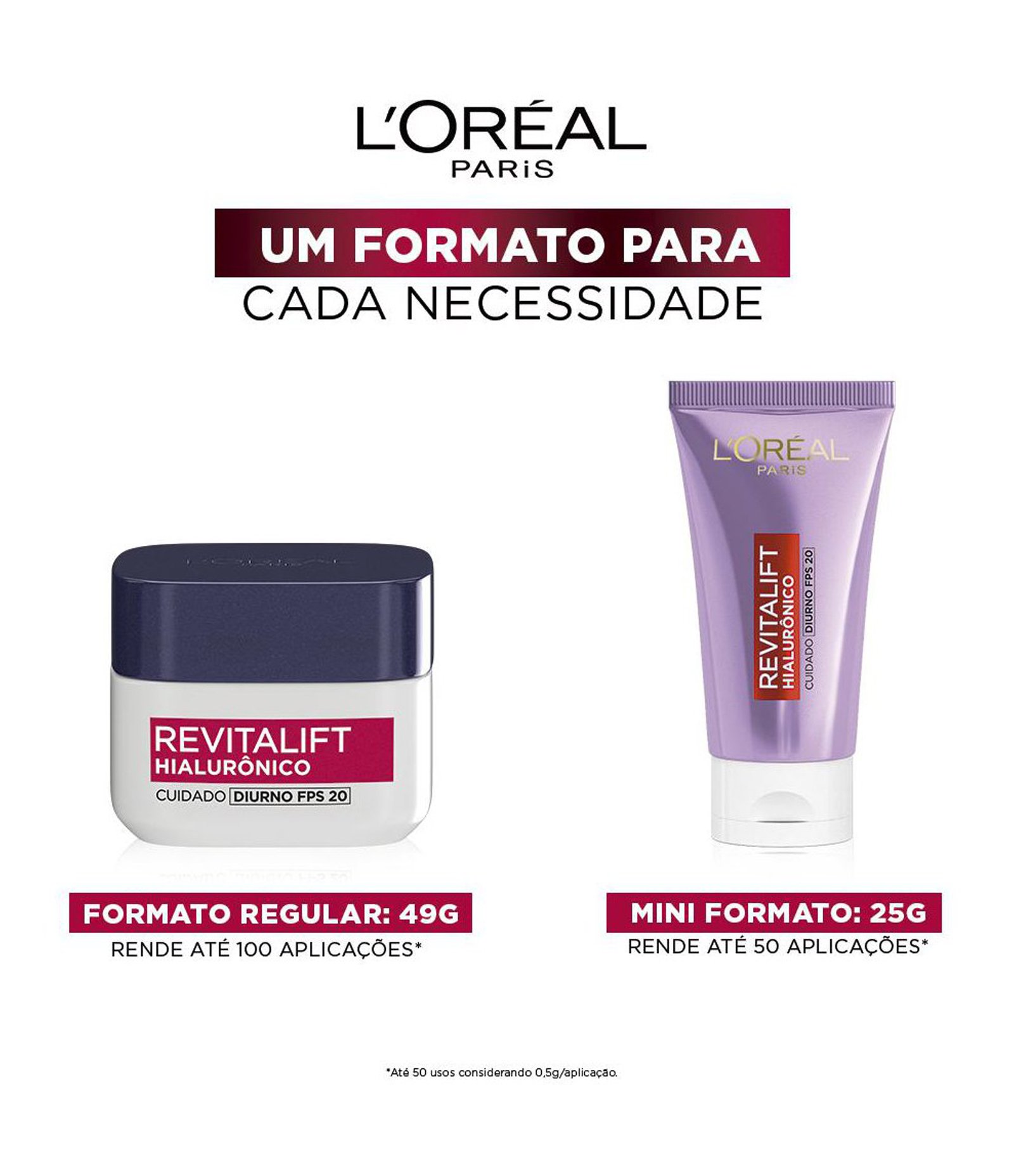 Creme Facial Anti-idade L'Oréal Paris Revitalift Hialurônico Diurno FPS 20 25g 7