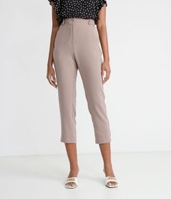 Calça Cenoura sem Estampa com Cós Elástico