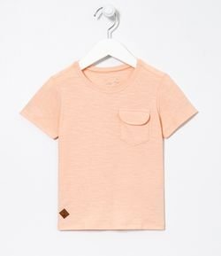 Camiseta Infantil Lisa Bolsinho - Tam 1 a 5 anos
