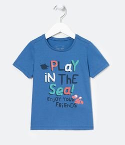 Camiseta Infantil Play in The Sea - Tam 1 a 5 anos