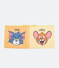 Necessaire Kit 2 em 1 Safiano Limpo e Sujo Tom e Jerry