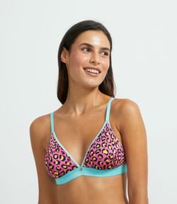 Sutiã Sem Bojo com Estampa Animal Print