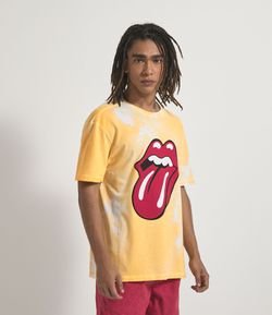 Camiseta Tie Dye com Estampa The Rolling Stones