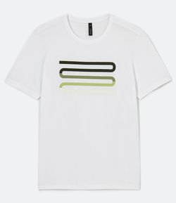 Camiseta com Estampa Geométrica Retrô Lines