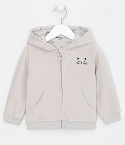 Casaco Infantil em Fleece com Capuz Bordado de Gatinho - Tam 1 a 5 anos