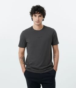 Camiseta Slim em Algodão Manga Curta com Lettering Thank You Next