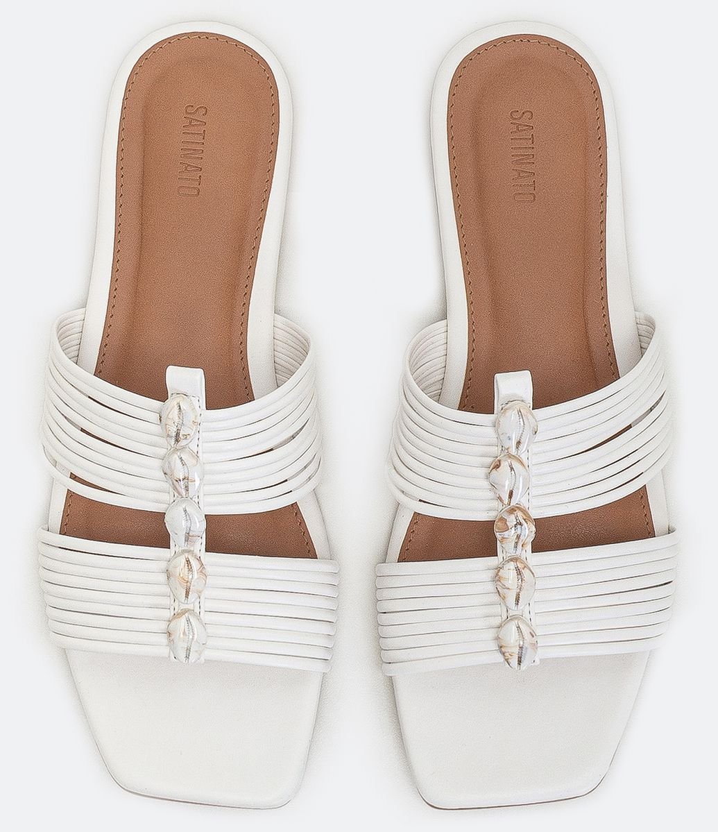 Rasteira branca renner Clearance