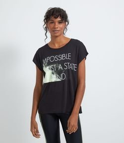 Camiseta Esportiva Sem Cava Estampa Frase