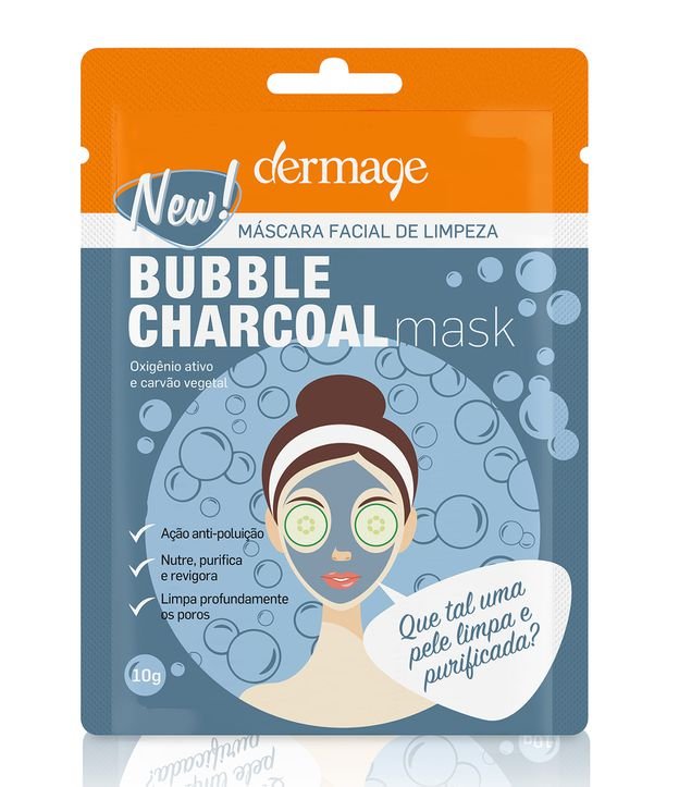 Máscara Facial Bubble Charcoal Dermage