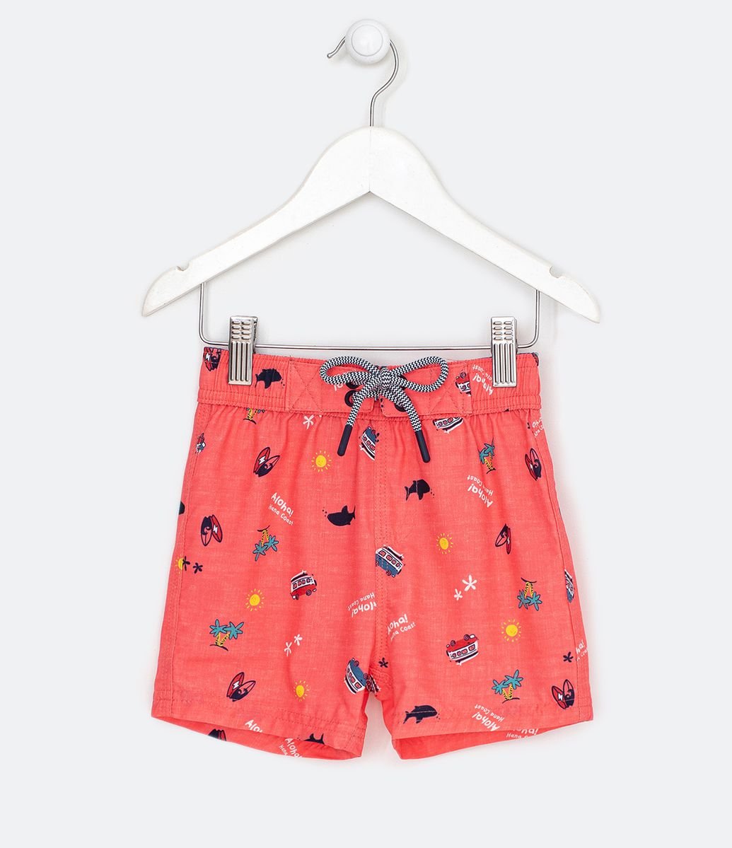 Bermuda de Banho Infantil Estampa Mini Ícones Kombi e Pranchas - Tam 1 a 5 anos é boa?