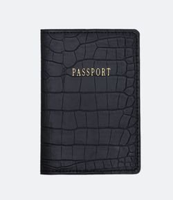 Porta Passaporte Textura de Croco