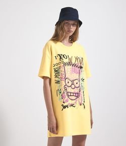 Vestido T-shirt Etampa Bart Simpson em Moletinho