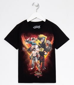 Camiseta Infantil Street Fighter - Tam 5 a 14 anos