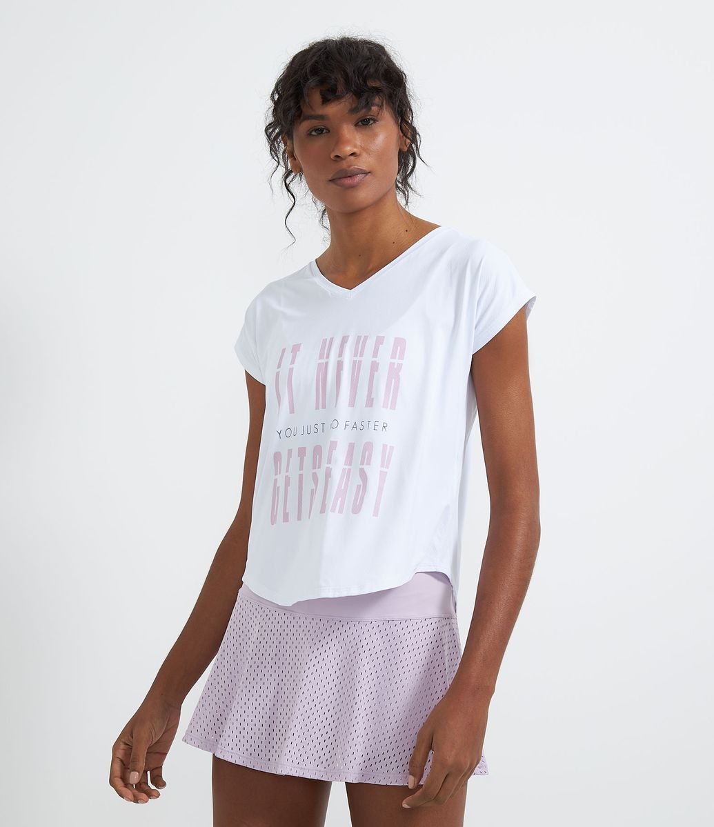 Camiseta Esportiva Sem Cava Estampa Frase é boa?