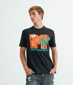 Camiseta em Algodão Estampa MTV