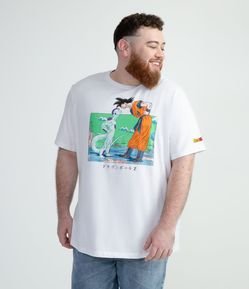 Camiseta Manga Curta Estampa Goku e Freeza