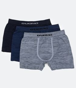 Kit 3 Cuecas Fit Boxer Microfibra Sem Costura Duomo