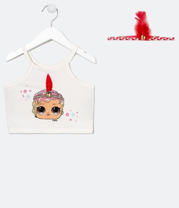 Blusa Infantil Cropped Alças LOL - Tam 4 a 14 anos