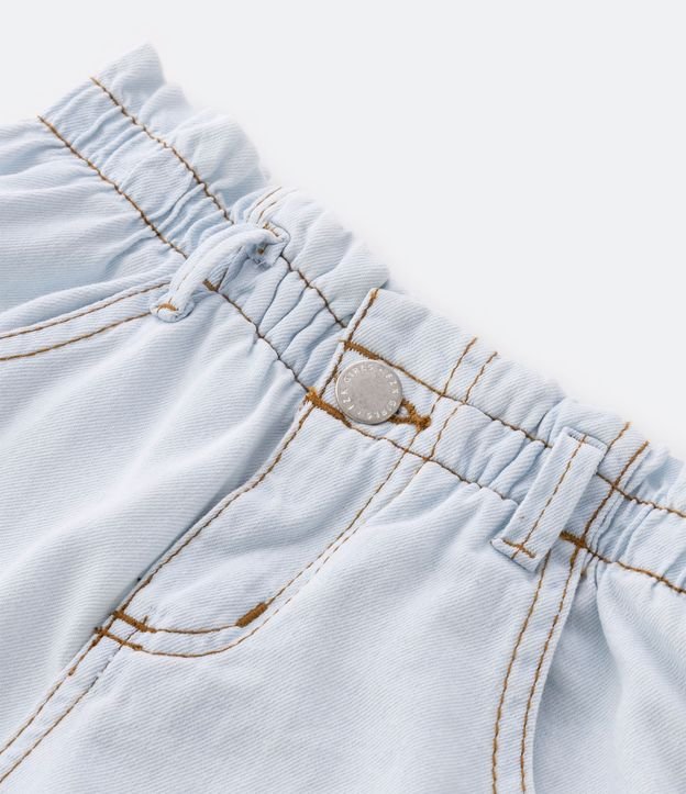 Short Clochard Infantil em Jeans com Cinto Faixa - Tam 5 a 14 anos Azul 5