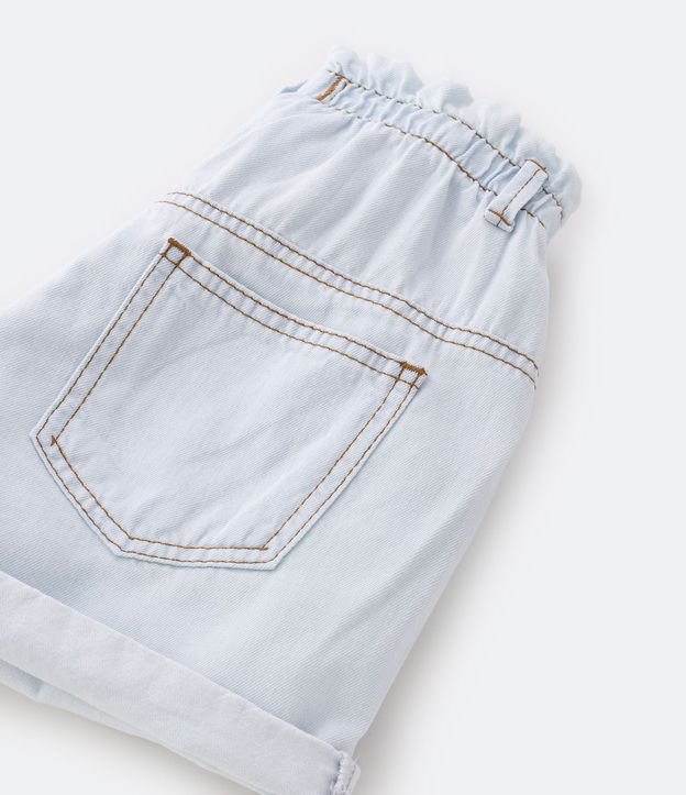 Short Clochard Infantil em Jeans com Cinto Faixa - Tam 5 a 14 anos Azul 6