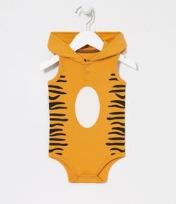 Body Infantil con Capucha Disfraz Tigre - Talles 0 a 18 meses