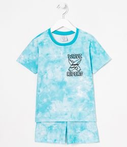 Pijama Infantil Curto Tie Dye - Tam 5 a 14 anos