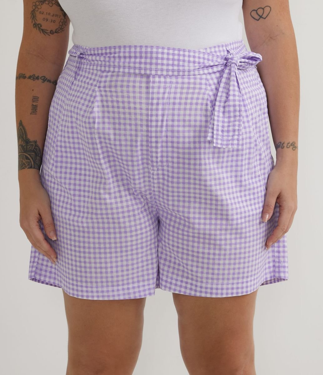 shorts algodão feminino plus size