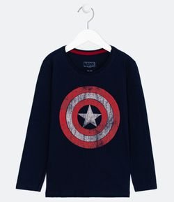 Camiseta Infantil Capitão América - Tam 4 a 14 anos