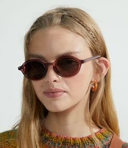 Óculos De Sol Feminino Modelo Redondo 
