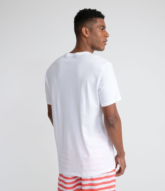 Camiseta Manga Curta com Estampa Paisagem em Algodão Peruano | Marfinno | Branco | EG I