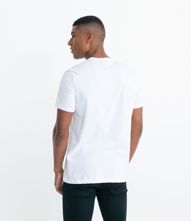 Camiseta Manga Curta Comfort com Estampa Barco | Marfinno | Branco | M