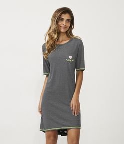 Camisola Curta em Viscolycra com Estampa Cat Zone e Fundo Listrado