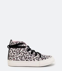 Tênis Infantil Abotinado Estampa Animal Print - Tam 28 ao 37