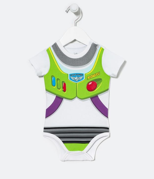 Body Infantil Fantasía Buzz Lightyer Toy Story - Talle 0 a 18 meses Blanco 1