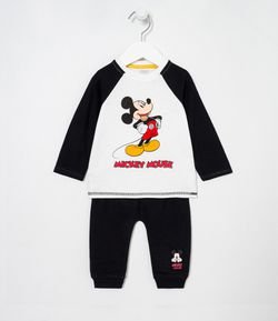 Conjunto Infantil Estampa Mickey Mouse - Tam 0 a 18 meses