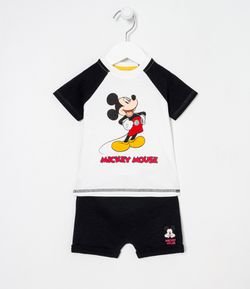 Conjunto Infantil Estampa Mickey -  Tam 0 a 18 meses