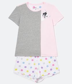 Pijama Manga Curta com Short Estampado