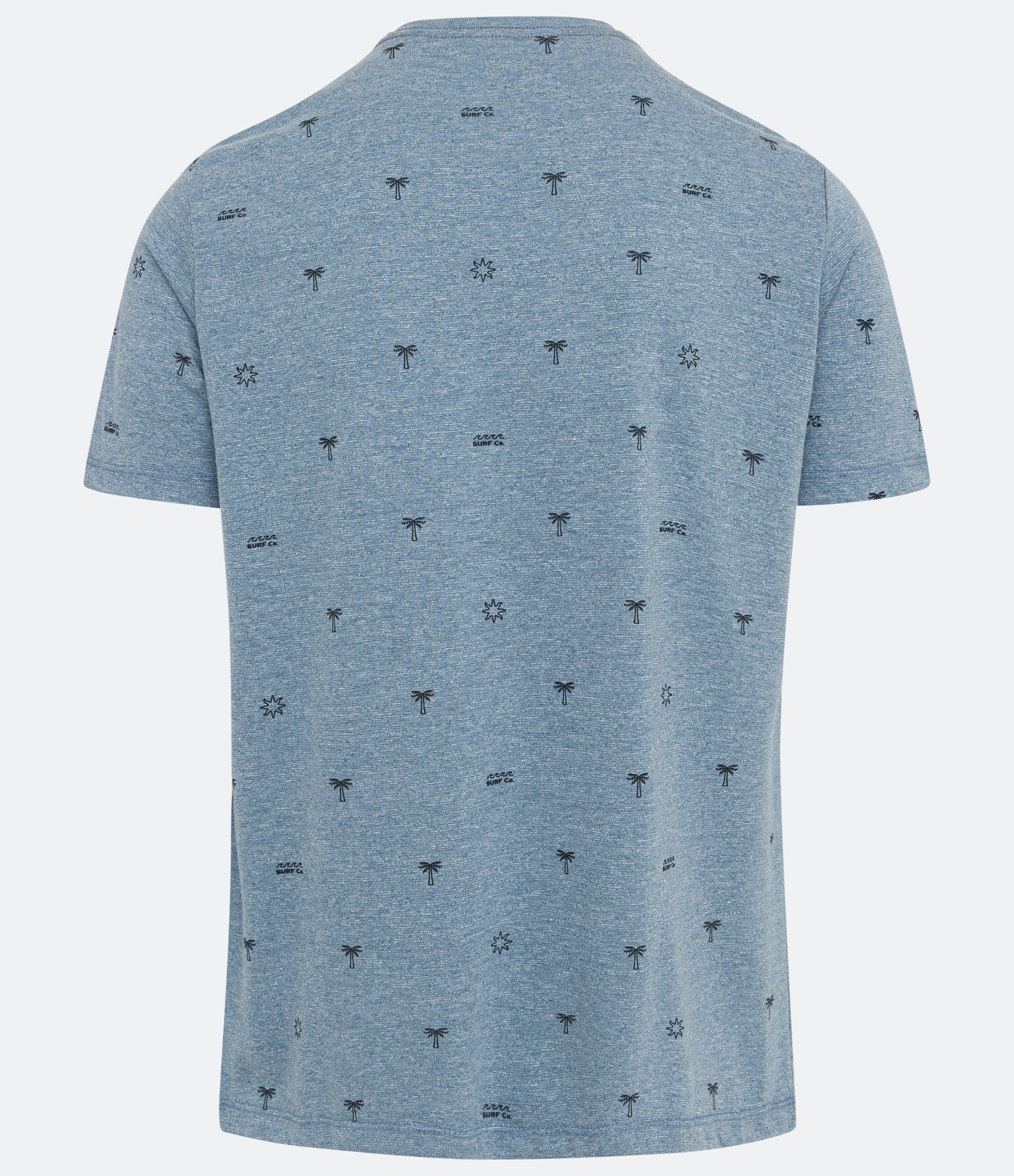 Camiseta Estampada com Coqueiros Azul 2