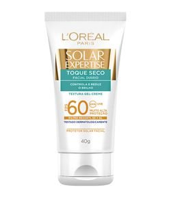 Protetor Solar Facial L'Oréal Paris Solar Expertise Toque Seco FPS 60, 40g