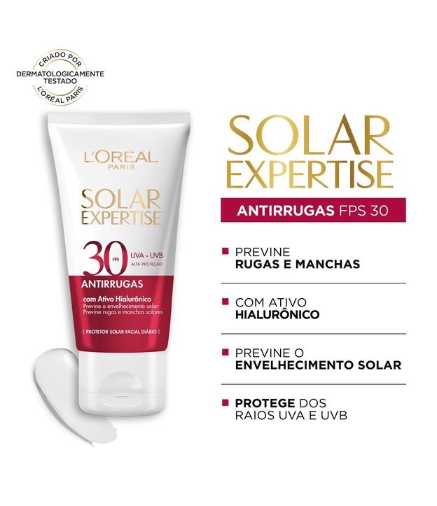 Protetor Solar Facial L'Oréal Paris Solar Expertise Antirrugas FPS 30, 40g 40g 2
