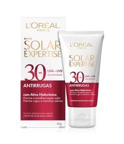 Protetor Solar Facial L'Oréal Paris Solar Expertise Antirrugas FPS 30, 40g