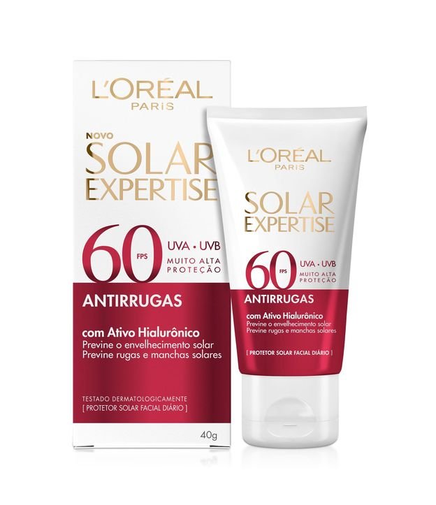 Protetor Solar Facial L'Oréal Paris Solar Expertise Antirrugas FPS 60, 40g 40g 1