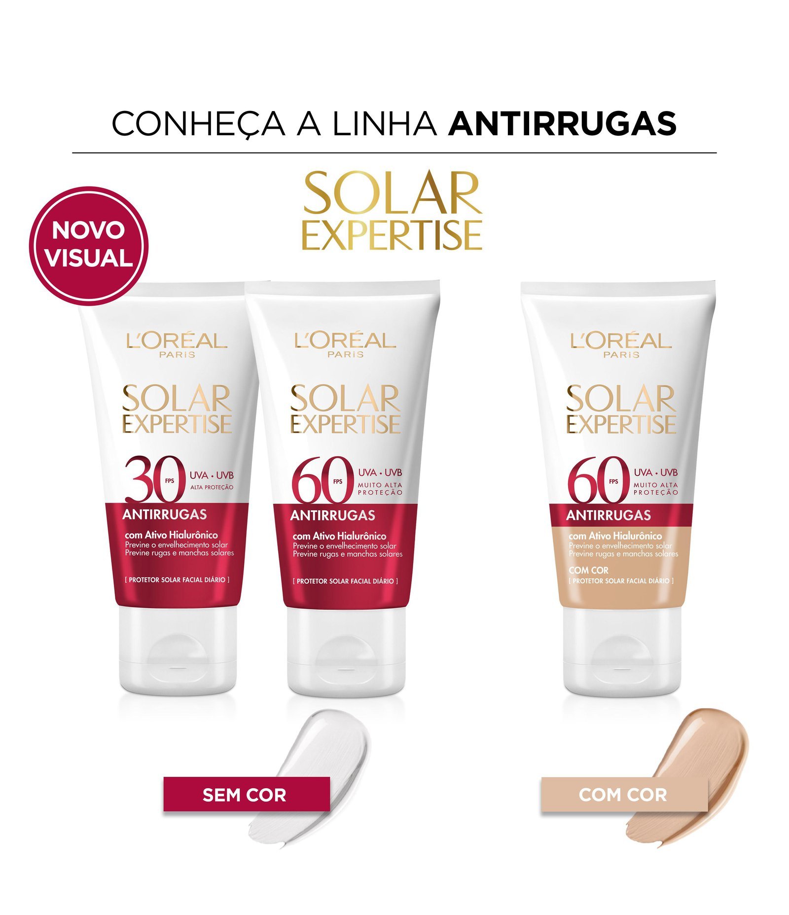 Protetor Solar Facial L'Oréal Paris Solar Expertise Antirrugas FPS 60, 40g 40g 6