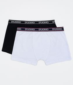 Kit  2 Cuecas Boxer Duomo com Elástico Aparente