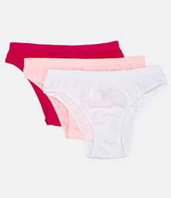 Kit 3 Calcinhas Biquíni em Microfibra sem Costura TriFil
