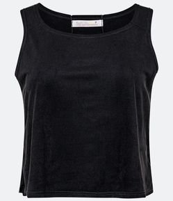 Blusa Regata com Decote Redondo e Alça Larga