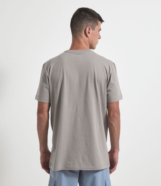 Camiseta Comfort com Estampa Moto | Marfinno | Cinza | G