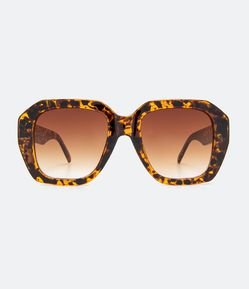 Óculos de Sol Feminino Quadrado Estampa Tartaruga